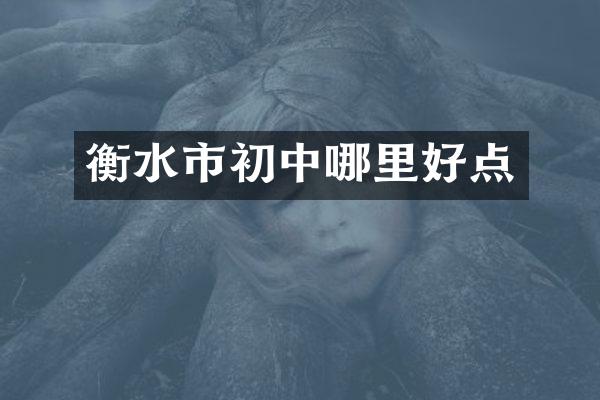 衡水市初中哪里好点
