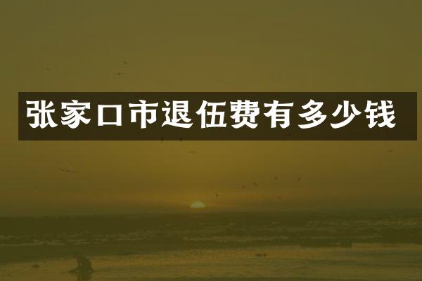 张家口市退伍费有多少钱
