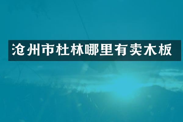 沧州市杜林哪里有卖木板