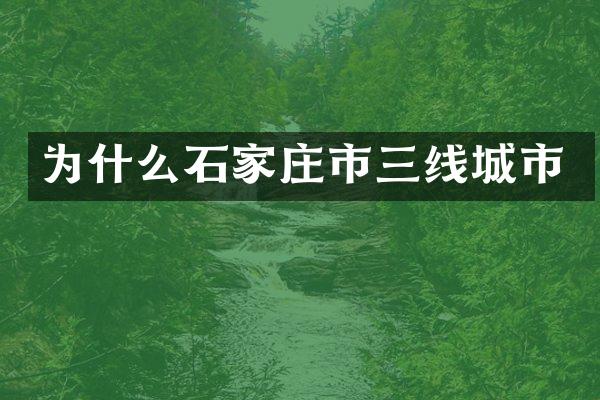 为什么石家庄市三线城市
