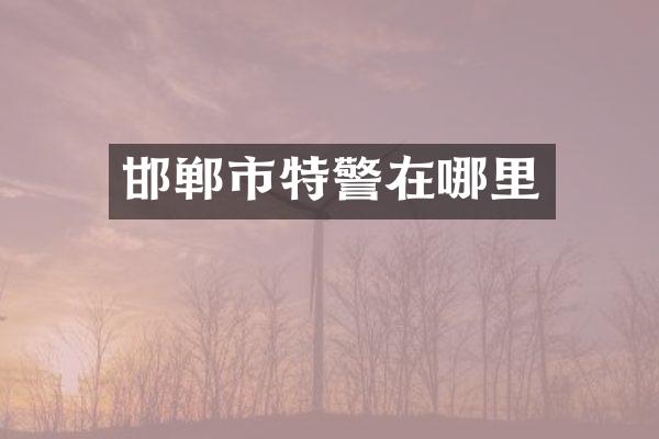 邯郸市特警在哪里
