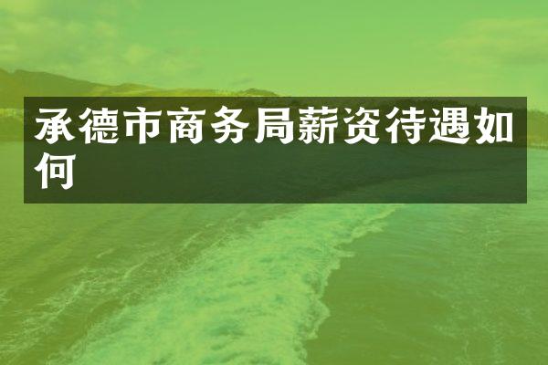 承德市商务局薪资待遇如何