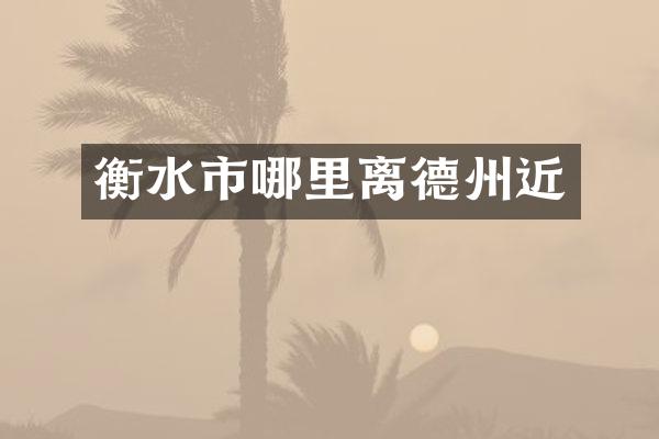 衡水市哪里离德州近