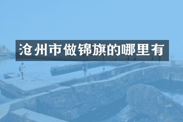 沧州市做锦旗的哪里有