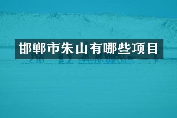 邯郸市朱山有哪些项目