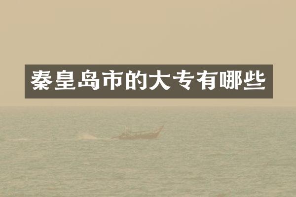 秦皇岛市的大专有哪些