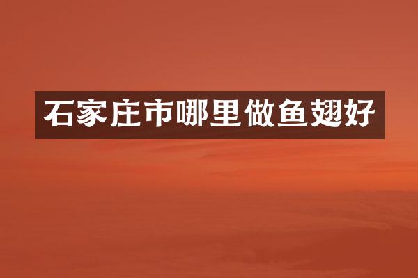 石家庄市哪里做鱼翅好