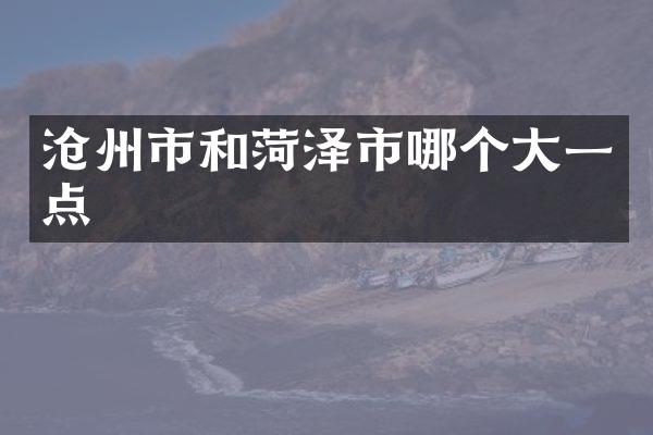 沧州市和菏泽市哪个大一点