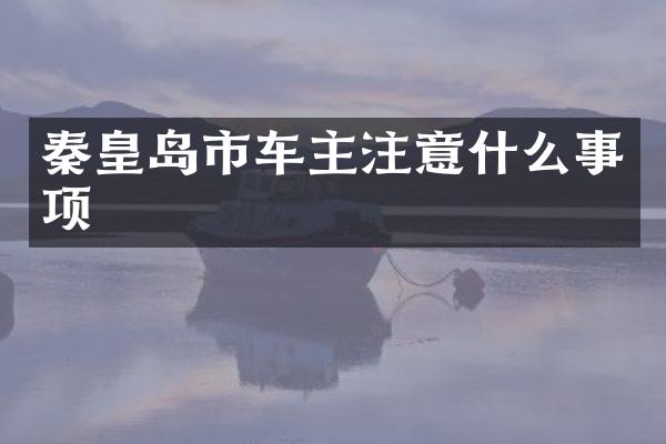 秦皇岛市车主注意什么事项