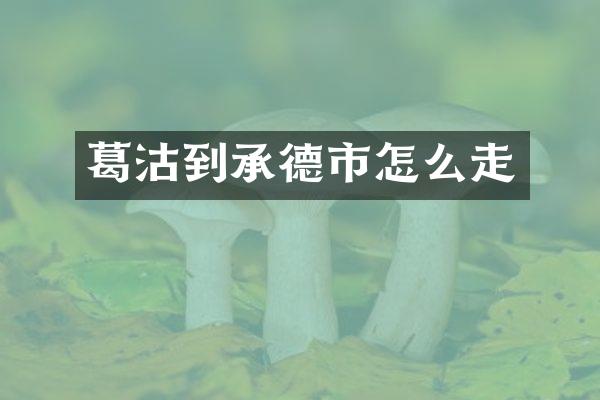 葛沽到承德市怎么走