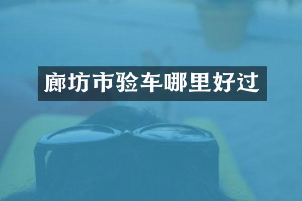 廊坊市验车哪里好过