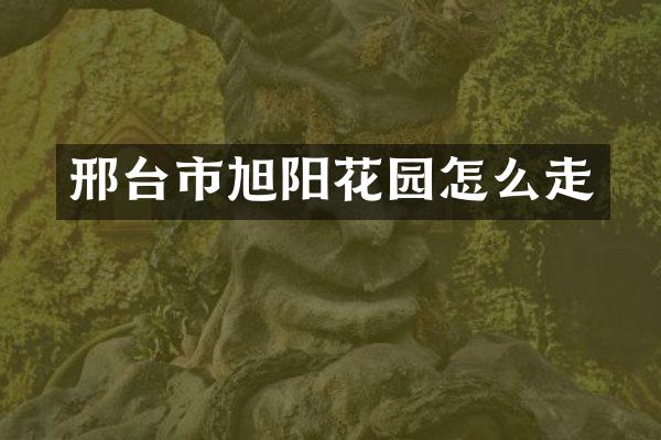 邢台市旭阳花园怎么走