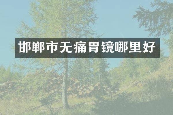 邯郸市无痛胃镜哪里好
