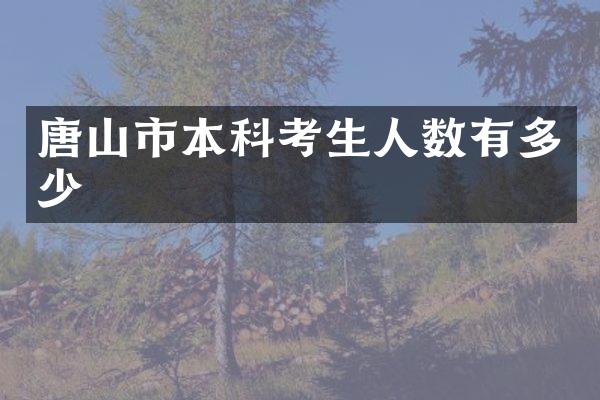 唐山市本科考生人数有多少
