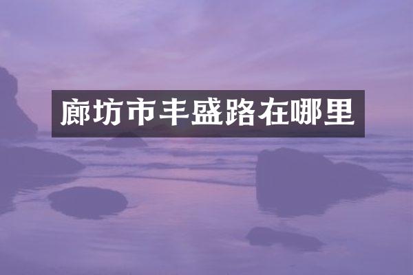 廊坊市丰盛路在哪里