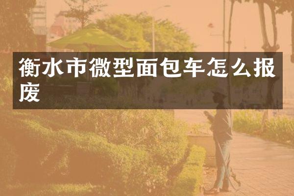 衡水市微型面包车怎么报废