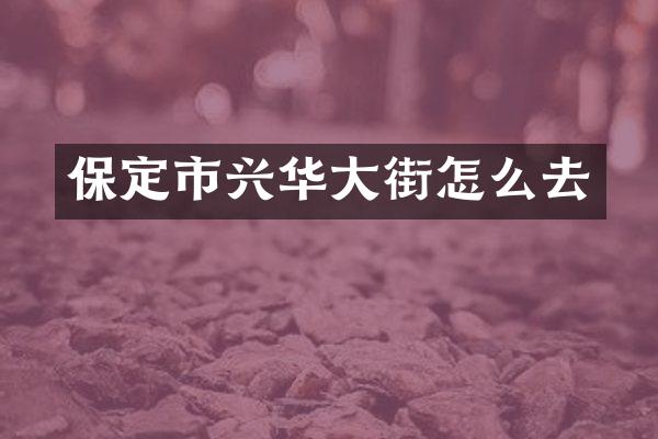 保定市兴华大街怎么去