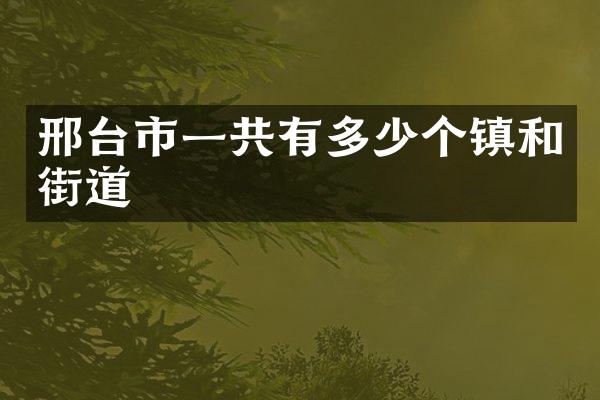 邢台市一共有多少个镇和街道