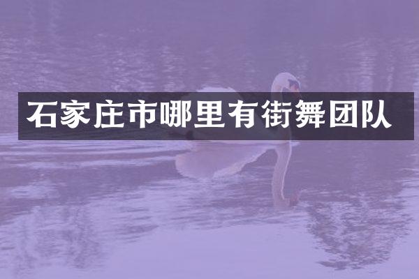 石家庄市哪里有街舞团队