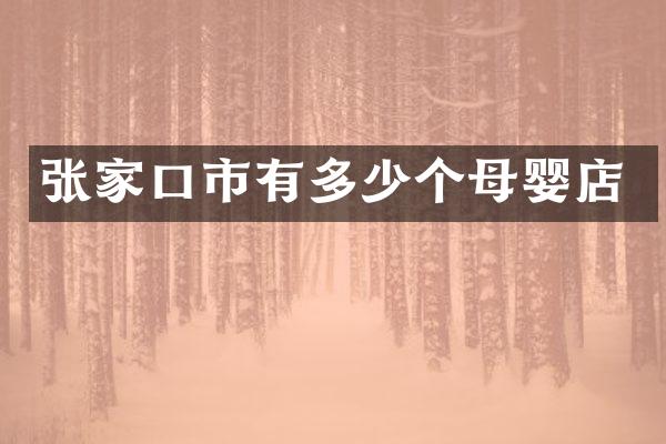 张家口市有多少个母婴店