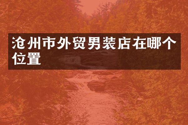 沧州市外贸男装店在哪个位置