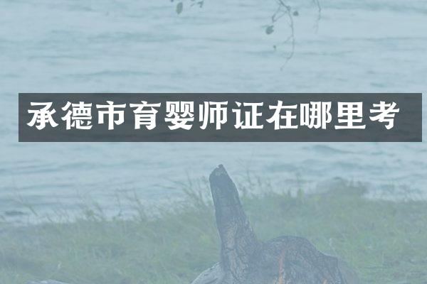承德市育婴师证在哪里考
