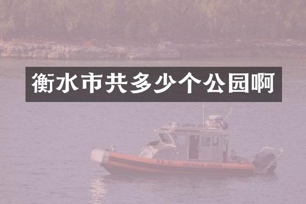 衡水市共多少个公园啊