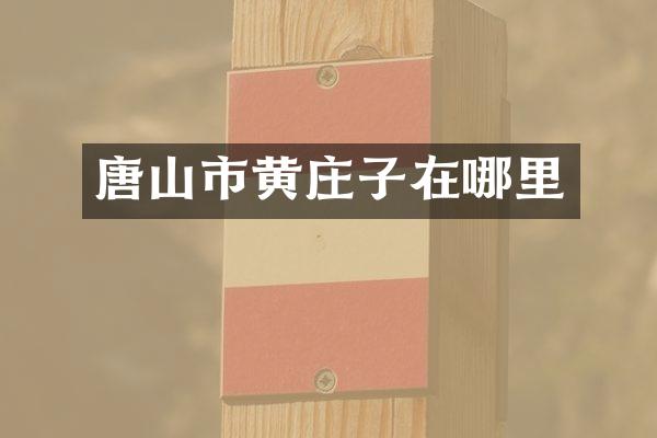 唐山市黄庄子在哪里