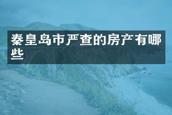秦皇岛市严查的房产有哪些