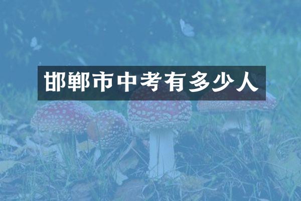 邯郸市中考有多少人