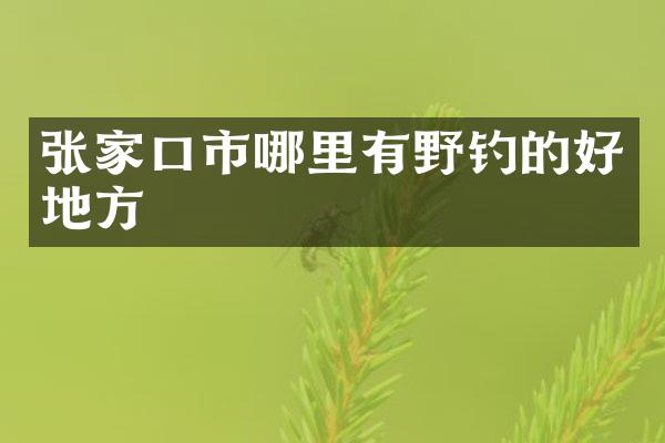 张家口市哪里有野钓的好地方