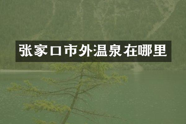 张家口市外温泉在哪里