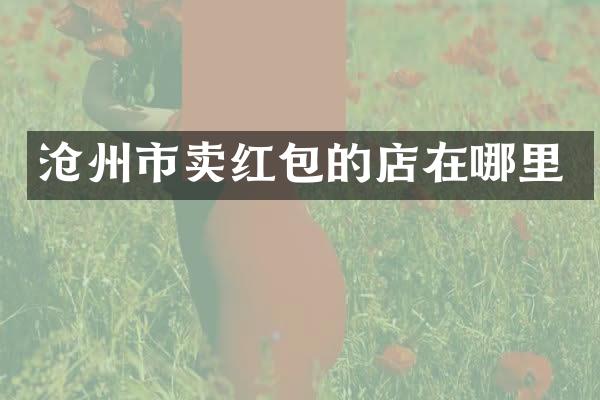沧州市卖红包的店在哪里