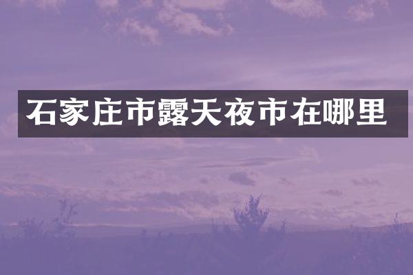 石家庄市露天夜市在哪里
