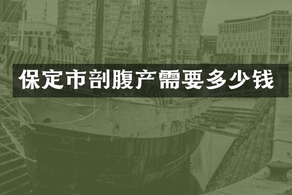 保定市剖腹产需要多少钱