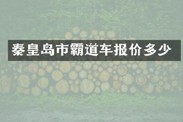 秦皇岛市霸道车报价多少