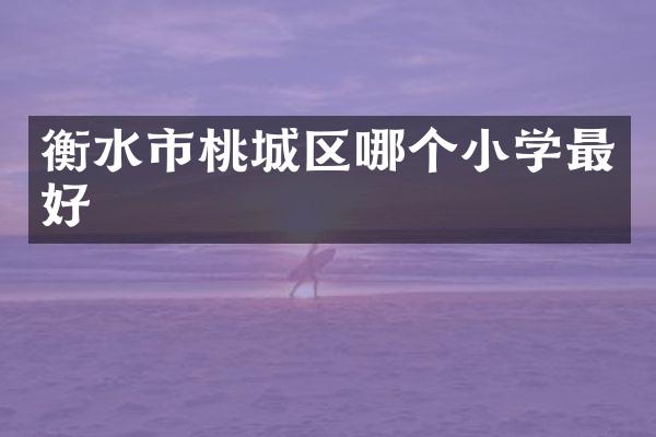 衡水市桃城区哪个小学最好
