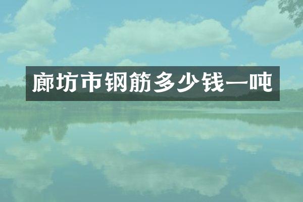 廊坊市钢筋多少钱一吨