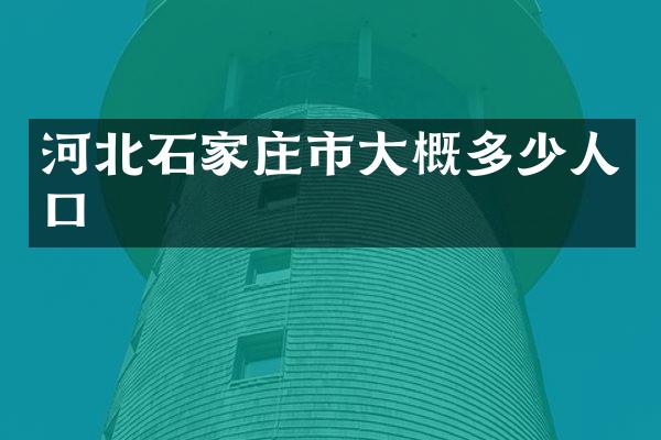 河北石家庄市大概多少人口