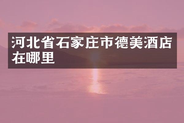 河北省石家庄市德美酒店在哪里