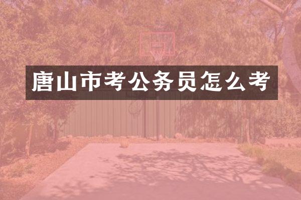 唐山市考公务员怎么考