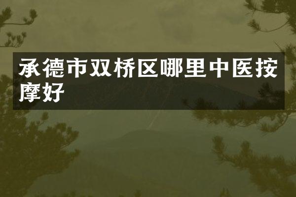 承德市双桥区哪里中医按摩好