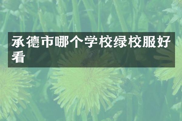 承德市哪个学校绿校服好看