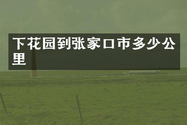 下花园到张家口市多少公里