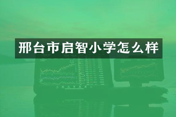 邢台市启智小学怎么样