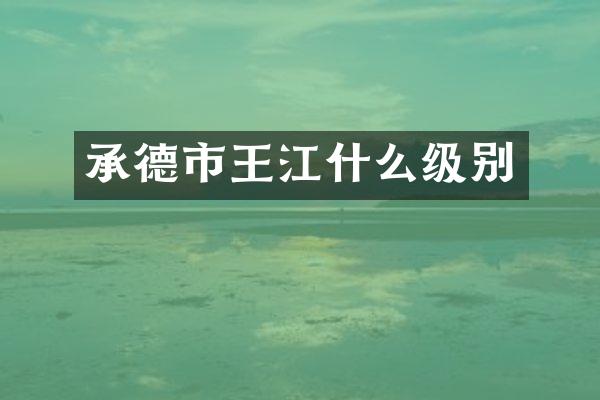 承德市王江什么级别