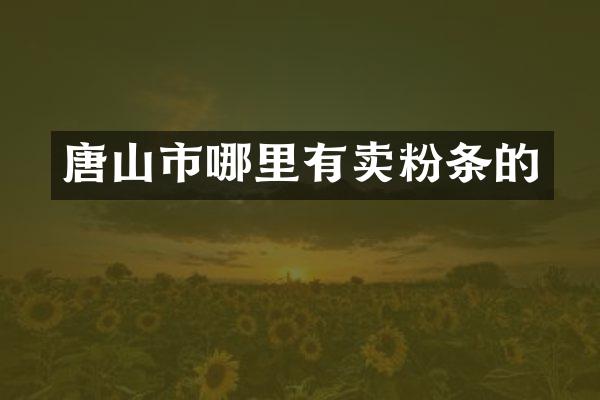 唐山市哪里有卖粉条的