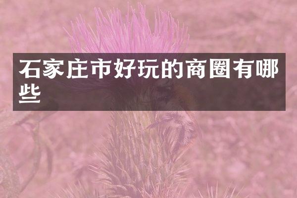 石家庄市好玩的商圈有哪些