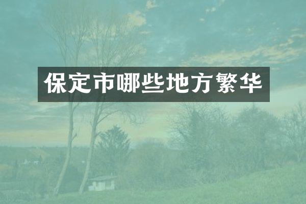 保定市哪些地方繁华