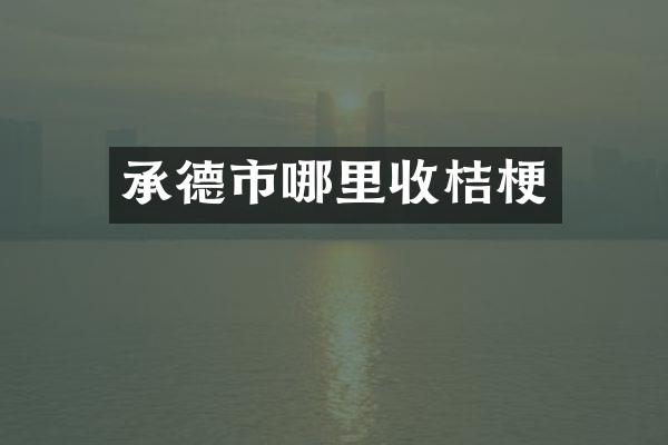 承德市哪里收桔梗